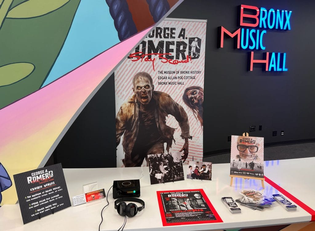 Sound of the Dead AUDIO STATION in the Bronx Music Hall lobby.