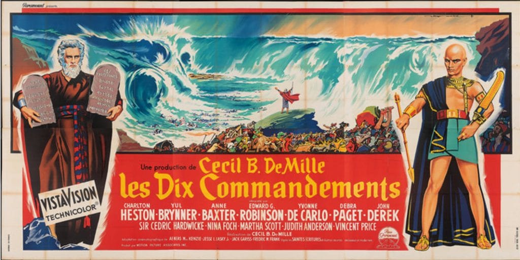 Poster: "The Ten Commandments." 1956.